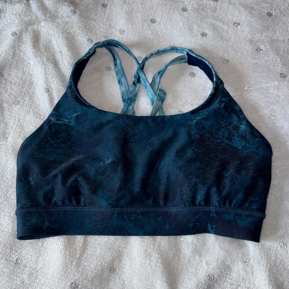 Lululemon H2O energy bra aqualu 4 EUC Hero Blue